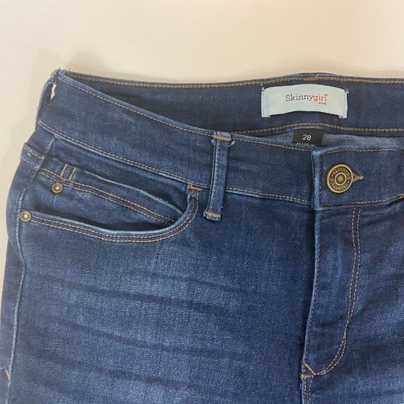 Skinnygirl Jeans Women's Size 28 (28 x 29) Skinny Mid Rise Dark Wash - Picture 7 of 12
